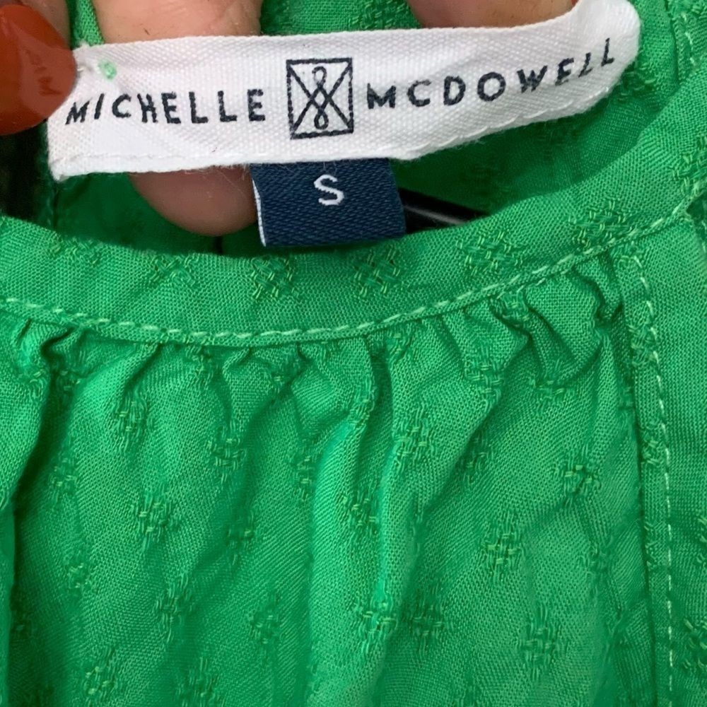 MICHELLE MCDOWELL Arianna High Neck Halter Top Green Size Small - Picture 6 of 8